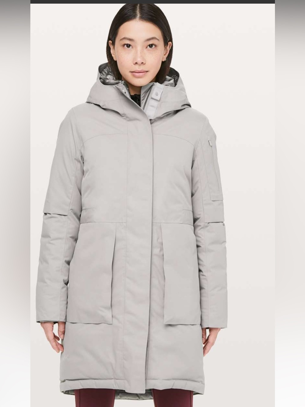 Size 6 Lululemon Winter Warrior Parka, Dark Chrome